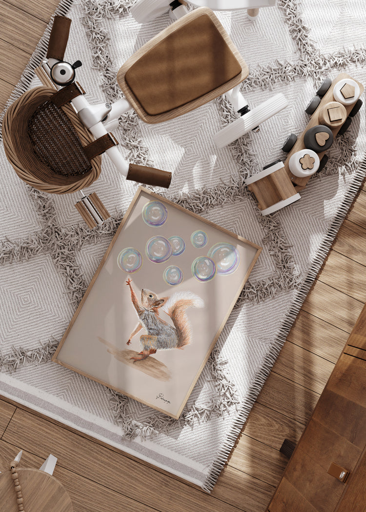 Bubbly Squirrel | Art Print