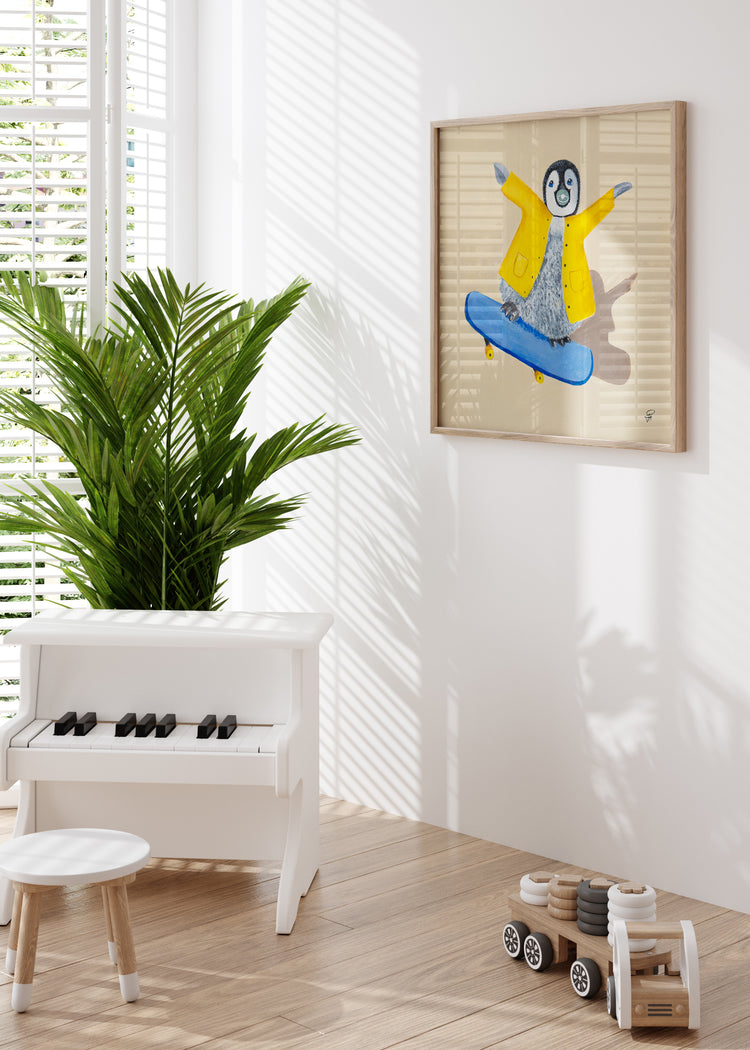 Patinador Pingüino | Lámina Artística