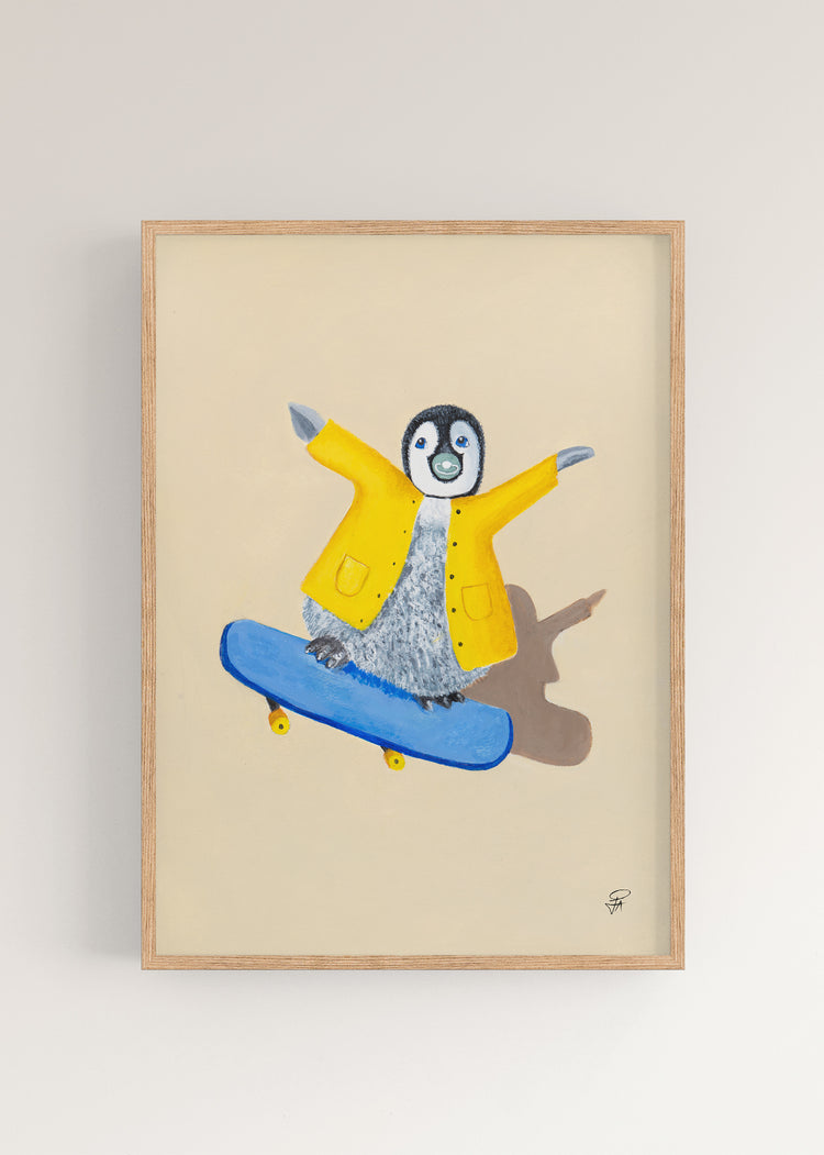 Patinador Pingüino | Lámina Artística