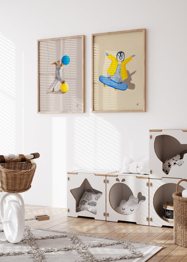 Patinador Pingüino | Lámina Artística