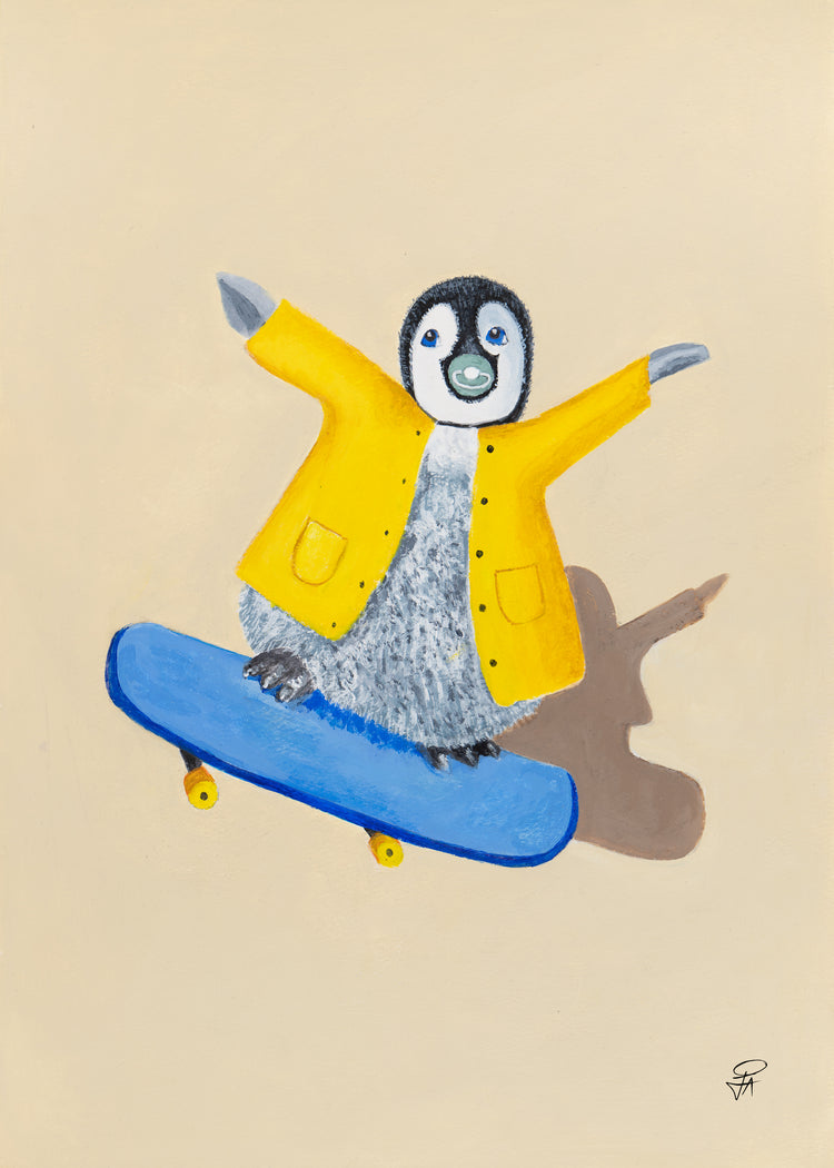 Patinador Pingüino | Lámina Artística
