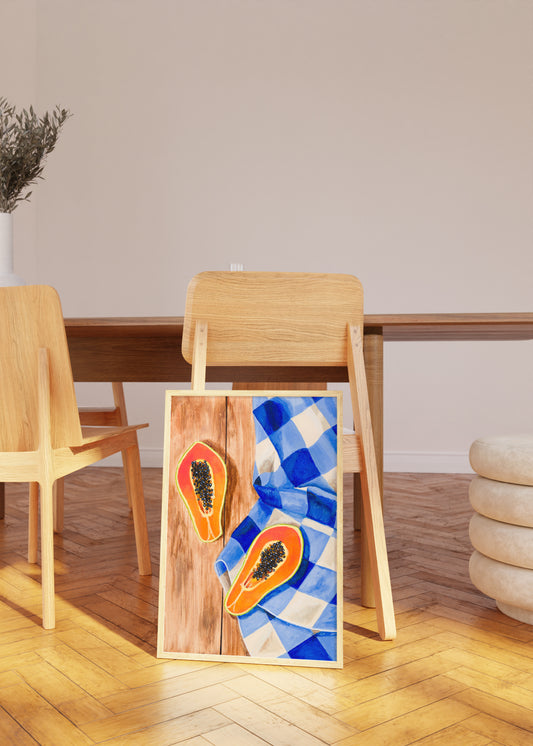 Par de papayas | Impresión artística